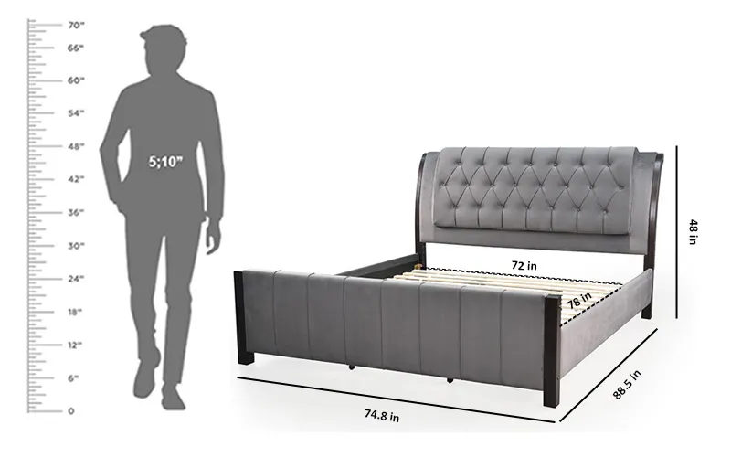 KING SIZE BED WITHOUT STORAGE